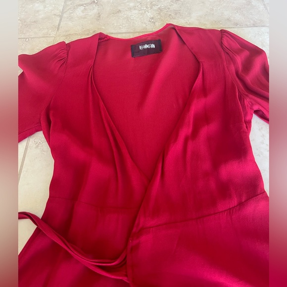 Red Reformation Wrap Dress - Picture 4 of 4